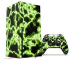 WraptorSkinz Skin Wrap compatible with the 2020 XBOX Series X Console and Controller Electrify Green (XBOX NOT INCLUDED)