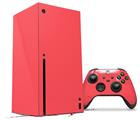 WraptorSkinz Skin Wrap compatible with the 2020 XBOX Series X Console and Controller Solids Collection Coral (XBOX NOT INCLUDED)