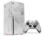WraptorSkinz Skin Wrap compatible with the 2020 XBOX Series X Console and Controller Marble Granite 07 White Gray (XBOX NOT INCLUDED)