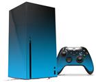 WraptorSkinz Skin Wrap compatible with the 2020 XBOX Series X Console and Controller Smooth Fades Neon Blue Black (XBOX NOT INCLUDED)