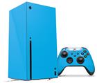 WraptorSkinz Skin Wrap compatible with the 2020 XBOX Series X Console and Controller Solids Collection Blue Neon (XBOX NOT INCLUDED)