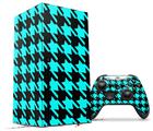 WraptorSkinz Skin Wrap compatible with the 2020 XBOX Series X Console and Controller Houndstooth Neon Teal on Black (XBOX NOT INCLUDED)