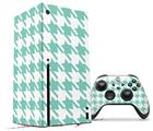 WraptorSkinz Skin Wrap compatible with the 2020 XBOX Series X Console and Controller Houndstooth Seafoam Green (XBOX NOT INCLUDED)