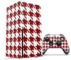 WraptorSkinz Skin Wrap compatible with the 2020 XBOX Series X Console and Controller Houndstooth Red Dark (XBOX NOT INCLUDED)