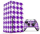 WraptorSkinz Skin Wrap compatible with the 2020 XBOX Series X Console and Controller Houndstooth Purple (XBOX NOT INCLUDED)