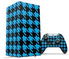 WraptorSkinz Skin Wrap compatible with the 2020 XBOX Series X Console and Controller Houndstooth Blue Neon on Black (XBOX NOT INCLUDED)