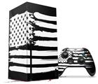 WraptorSkinz Skin Wrap compatible with the 2020 XBOX Series X Console and Controller Brushed USA American Flag (XBOX NOT INCLUDED)
