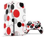 WraptorSkinz Skin Wrap compatible with the 2020 XBOX Series X Console and Controller Lots of Dots Red on White (XBOX NOT INCLUDED)