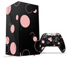 WraptorSkinz Skin Wrap compatible with the 2020 XBOX Series X Console and Controller Lots of Dots Pink on Black (XBOX NOT INCLUDED)