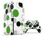 WraptorSkinz Skin Wrap compatible with the 2020 XBOX Series X Console and Controller Lots of Dots Green on White (XBOX NOT INCLUDED)