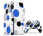 WraptorSkinz Skin Wrap compatible with the 2020 XBOX Series X Console and Controller Lots of Dots Blue on White (XBOX NOT INCLUDED)