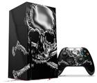 WraptorSkinz Skin Wrap compatible with the 2020 XBOX Series X Console and Controller Chrome Skull on Black (XBOX NOT INCLUDED)