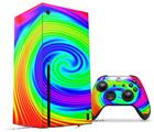 WraptorSkinz Skin Wrap compatible with the 2020 XBOX Series X Console and Controller Rainbow Swirl (XBOX NOT INCLUDED)