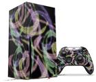 WraptorSkinz Skin Wrap compatible with the 2020 XBOX Series X Console and Controller Neon Swoosh on Black (XBOX NOT INCLUDED)