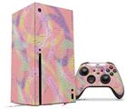 WraptorSkinz Skin Wrap compatible with the 2020 XBOX Series X Console and Controller Neon Swoosh on Pink (XBOX NOT INCLUDED)