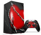 WraptorSkinz Skin Wrap compatible with the 2020 XBOX Series X Console and Controller Barbwire Heart Red (XBOX NOT INCLUDED)
