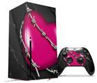 WraptorSkinz Skin Wrap compatible with the 2020 XBOX Series X Console and Controller Barbwire Heart Hot Pink (XBOX NOT INCLUDED)