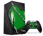 WraptorSkinz Skin Wrap compatible with the 2020 XBOX Series X Console and Controller Barbwire Heart Green (XBOX NOT INCLUDED)