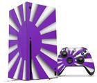 WraptorSkinz Skin Wrap compatible with the 2020 XBOX Series X Console and Controller Rising Sun Japanese Flag Purple (XBOX NOT INCLUDED)