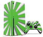 WraptorSkinz Skin Wrap compatible with the 2020 XBOX Series X Console and Controller Rising Sun Japanese Flag Green (XBOX NOT INCLUDED)