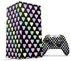 WraptorSkinz Skin Wrap compatible with the 2020 XBOX Series X Console and Controller Pastel Hearts on Black (XBOX NOT INCLUDED)