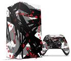 WraptorSkinz Skin Wrap compatible with the 2020 XBOX Series X Console and Controller Abstract 02 Red (XBOX NOT INCLUDED)