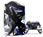 WraptorSkinz Skin Wrap compatible with the 2020 XBOX Series X Console and Controller Abstract 02 Blue (XBOX NOT INCLUDED)