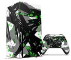 WraptorSkinz Skin Wrap compatible with the 2020 XBOX Series X Console and Controller Abstract 02 Green (XBOX NOT INCLUDED)