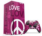 WraptorSkinz Skin Wrap compatible with the 2020 XBOX Series X Console and Controller Love and Peace Hot Pink (XBOX NOT INCLUDED)
