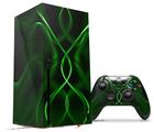 WraptorSkinz Skin Wrap compatible with the 2020 XBOX Series X Console and Controller Abstract 01 Green (XBOX NOT INCLUDED)