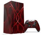 WraptorSkinz Skin Wrap compatible with the 2020 XBOX Series X Console and Controller Abstract 01 Red (XBOX NOT INCLUDED)