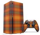 WraptorSkinz Skin Wrap compatible with the 2020 XBOX Series X Console and Controller Plaid Pumpkin Orange (XBOX NOT INCLUDED)