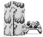 WraptorSkinz Skin Wrap compatible with the 2020 XBOX Series X Console and Controller Petals Gray (XBOX NOT INCLUDED)