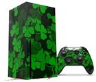 WraptorSkinz Skin Wrap compatible with the 2020 XBOX Series X Console and Controller St Patricks Clover Confetti (XBOX NOT INCLUDED)