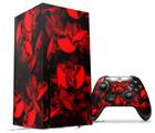 WraptorSkinz Skin Wrap compatible with the 2020 XBOX Series X Console and Controller Skulls Confetti Red (XBOX NOT INCLUDED)