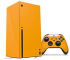 WraptorSkinz Skin Wrap compatible with the 2020 XBOX Series X Console and Controller Solids Collection Orange (XBOX NOT INCLUDED)