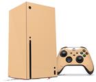 WraptorSkinz Skin Wrap compatible with the 2020 XBOX Series X Console and Controller Solids Collection Peach (XBOX NOT INCLUDED)