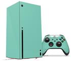 WraptorSkinz Skin Wrap compatible with the 2020 XBOX Series X Console and Controller Solids Collection Seafoam Green (XBOX NOT INCLUDED)