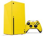 WraptorSkinz Skin Wrap compatible with the 2020 XBOX Series X Console and Controller Solids Collection Yellow (XBOX NOT INCLUDED)