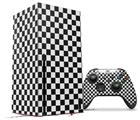 WraptorSkinz Skin Wrap compatible with the 2020 XBOX Series X Console and Controller Checkered Canvas Black and White (XBOX NOT INCLUDED)