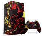WraptorSkinz Skin Wrap compatible with the 2020 XBOX Series X Console and Controller Twisted Garden Red and Yellow (XBOX NOT INCLUDED)