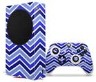 WraptorSkinz Skin Wrap compatible with the 2020 XBOX Series S Console and Controller Zig Zag Blues (XBOX NOT INCLUDED)