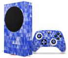 WraptorSkinz Skin Wrap compatible with the 2020 XBOX Series S Console and Controller Triangle Mosaic Blue (XBOX NOT INCLUDED)