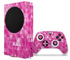 WraptorSkinz Skin Wrap compatible with the 2020 XBOX Series S Console and Controller Triangle Mosaic Fuchsia (XBOX NOT INCLUDED)