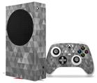 WraptorSkinz Skin Wrap compatible with the 2020 XBOX Series S Console and Controller Triangle Mosaic Gray (XBOX NOT INCLUDED)