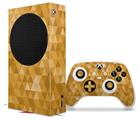 WraptorSkinz Skin Wrap compatible with the 2020 XBOX Series S Console and Controller Triangle Mosaic Orange (XBOX NOT INCLUDED)