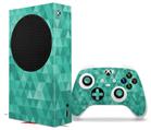 WraptorSkinz Skin Wrap compatible with the 2020 XBOX Series S Console and Controller Triangle Mosaic Seafoam Green (XBOX NOT INCLUDED)
