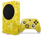 WraptorSkinz Skin Wrap compatible with the 2020 XBOX Series S Console and Controller Triangle Mosaic Yellow (XBOX NOT INCLUDED)