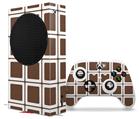 WraptorSkinz Skin Wrap compatible with the 2020 XBOX Series S Console and Controller Squared Chocolate Brown (XBOX NOT INCLUDED)