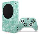 WraptorSkinz Skin Wrap compatible with the 2020 XBOX Series S Console and Controller Wavey Seafoam Green (XBOX NOT INCLUDED)